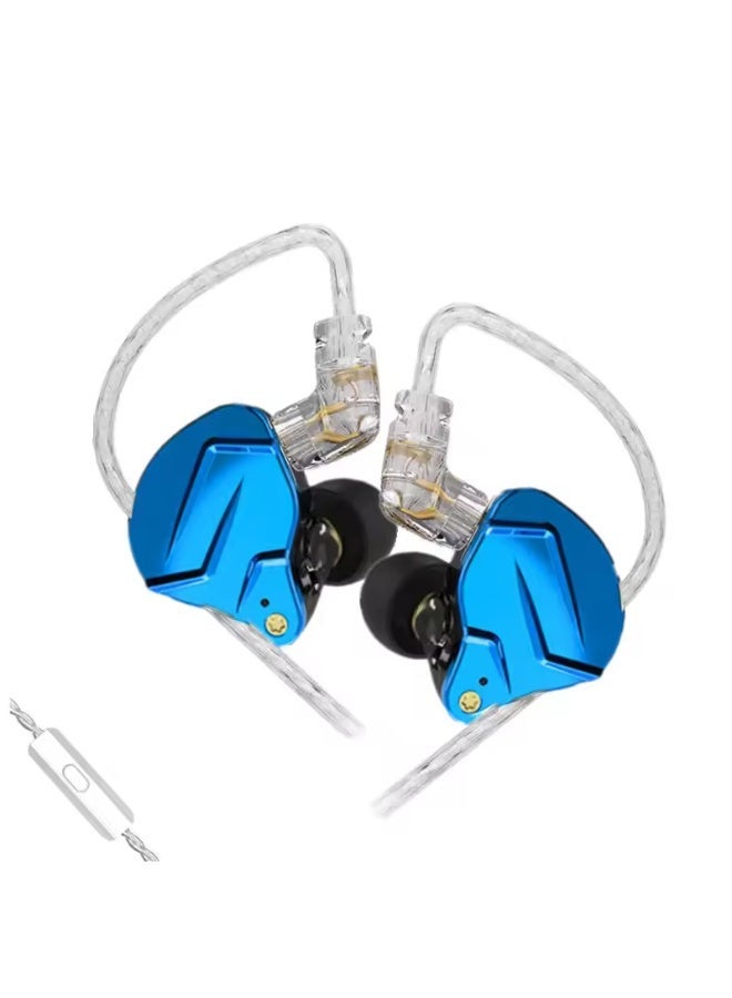 KZ ZSN Pro X Dual Driver 1BA+1DD Hybrid Metal Earphones HiFi in-Ear Monitor with Detachable 2Pin Cable, Zinc Alloy Faceplate (With Mic, Blue) - Image 2